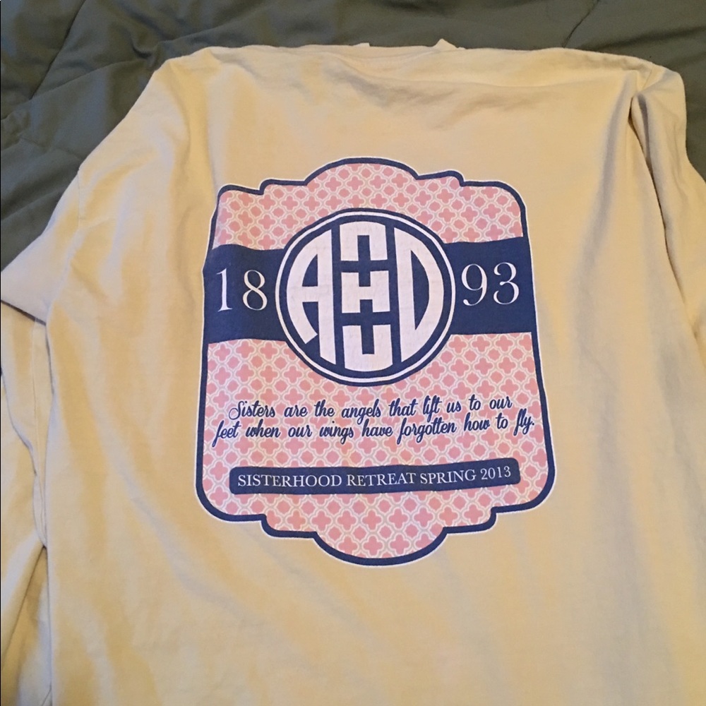Alpha Xi Delta Large Comfort Colors Long Sleeve